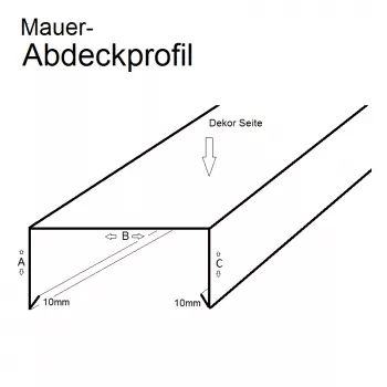 Mauerabdeckung aus Edelstahl k240 geschliffen 1,5mm